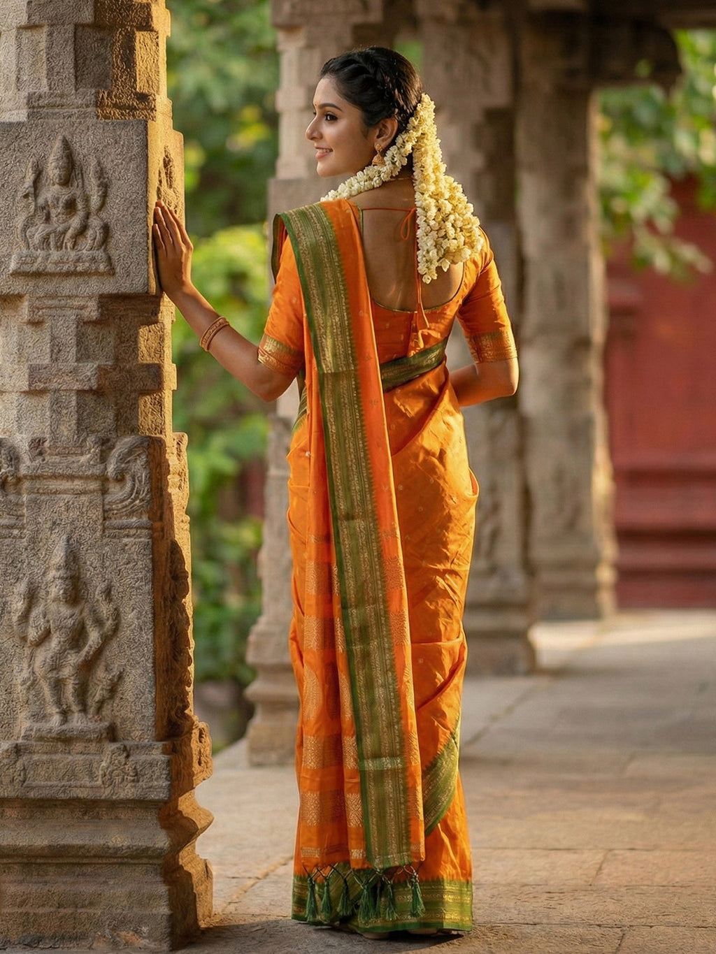 Anaita Yellow Silk Woven Saree With Blouse - Distacart