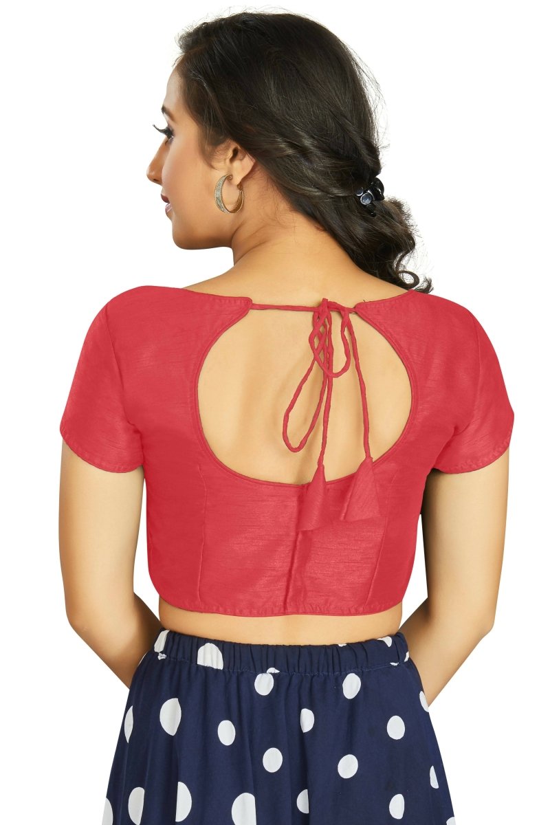 Aastha Fashion Women's Gajri Art Silk Designer Festive Wear Readymade Blouse