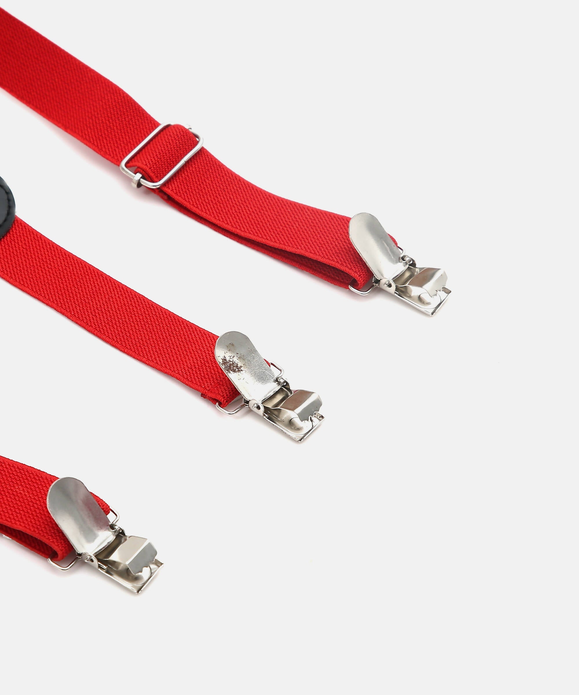 Manet Boys Solid Suspenders - Red