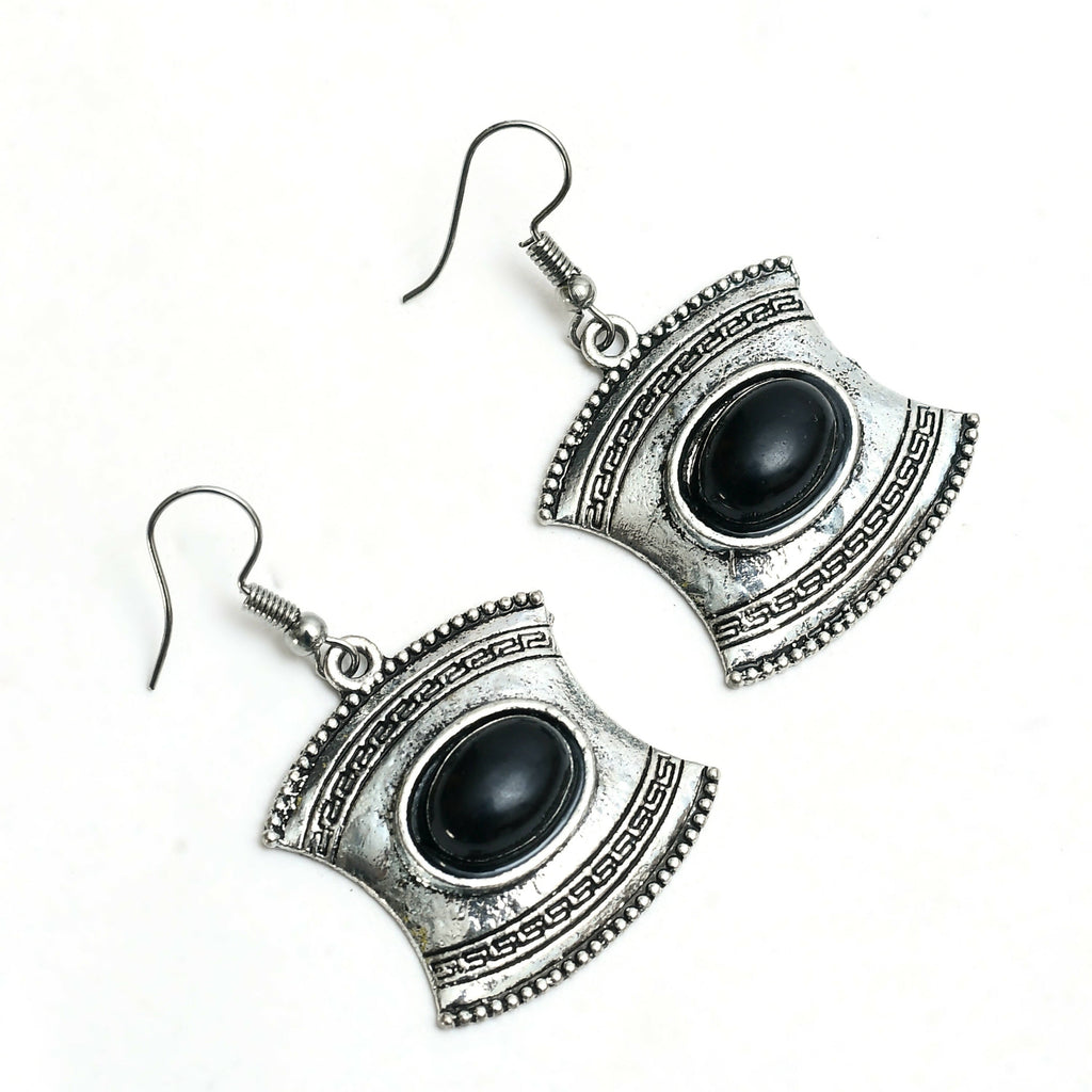 Mominos Fashion Johar Kamal Oxidised Silver-Plated Stone Work Long Necklace Handicraft - Distacart