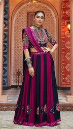 AI Fashion Multi Color Viscose Rayon Designer Navratri Lehenga Choli Collection
