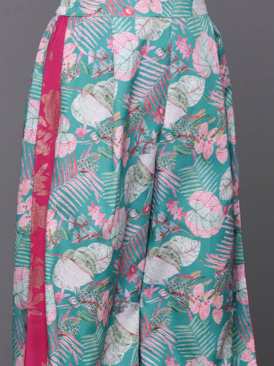 Ahalyaa Women's Traditional Wear Co-ods - Green - Distacart