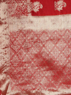 Kalamandir Zari Paisleys Red Silk Blend Saree