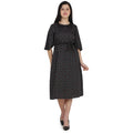 Kanoor Garments Women's Black Frock Style Collar Neck Kurti