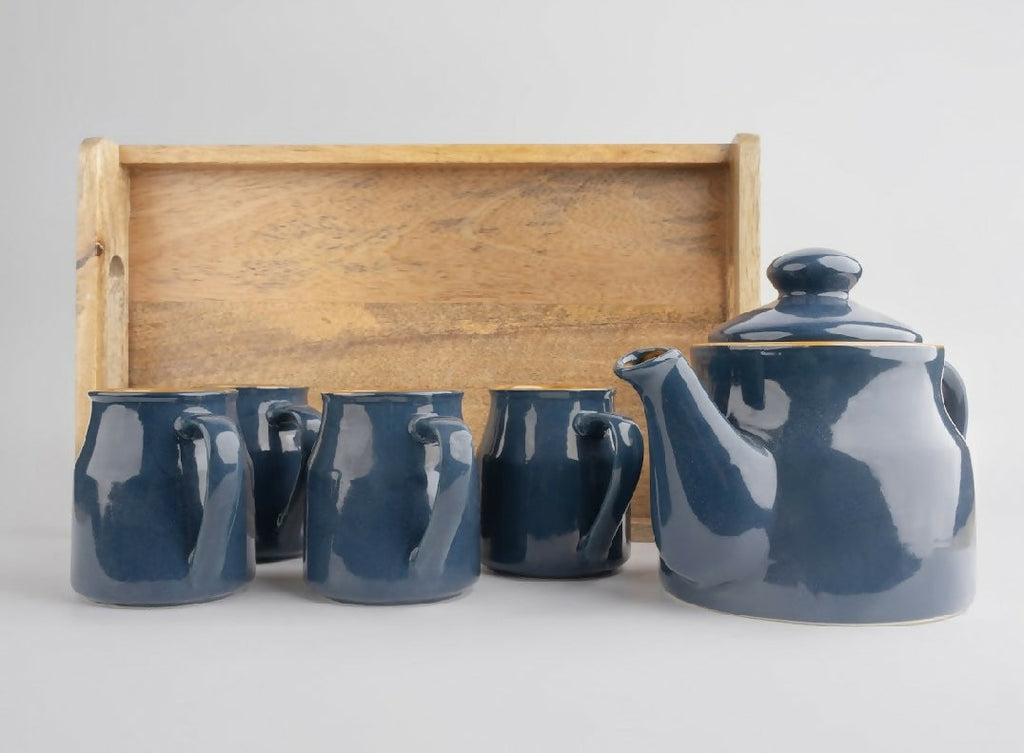 Simply Soho Midnight Bloom Tea Set with Tray