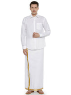 Ramraj Cotton Mens Linen Full Sleeve White Shirt