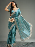 kasee Floral Embroidered Silk Blend Saree - Distacart