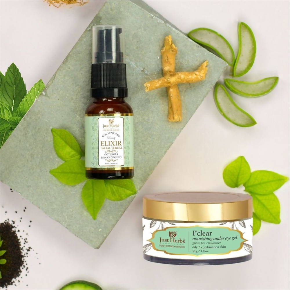 Just Herbs Under - Eye Kit For Oily / Combination Skin