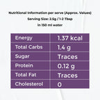 Oraah Basil Black Currant Tea ingredients label