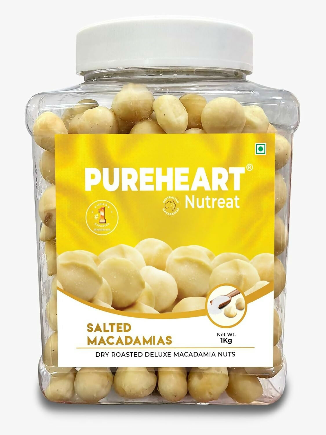 Pureheart Nutreat Salted Macadamia|Premium Dry Roasted Macadamia Nuts - Distacart