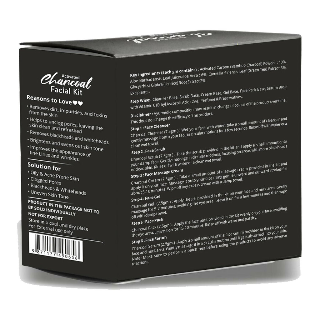 Globus Naturals Anti-Pollution Charcoal Men 6 Step Facial Kit - Distacart