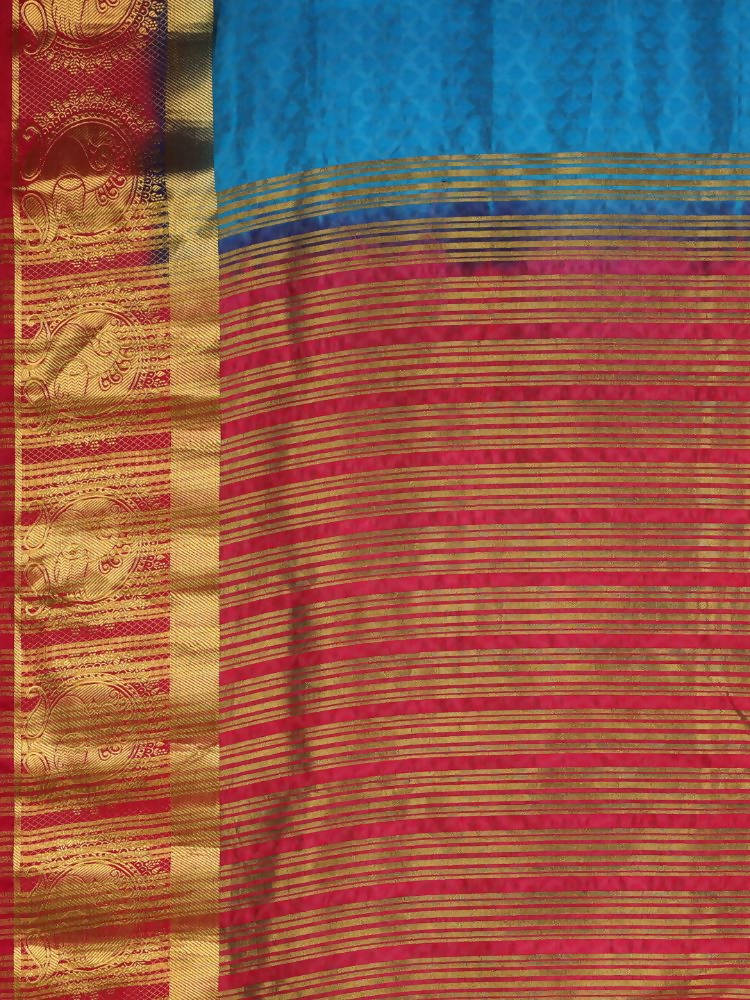 Kalamandir Floral Blue Pashmina Saree