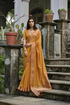 Mustard Kalyani Silk Woven Design Saree - Priyalaxmi