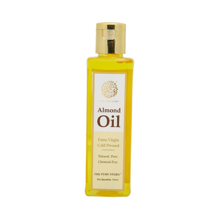 The Pure Story Sweet Almond Oil Pure Cold Pressed For Hair, Skin, Face Care & Massage