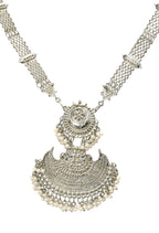Mominos Fashion Johar Kamal Silver-Plated Brass Finish Rani Haar Statement Necklace For Women - Distacart