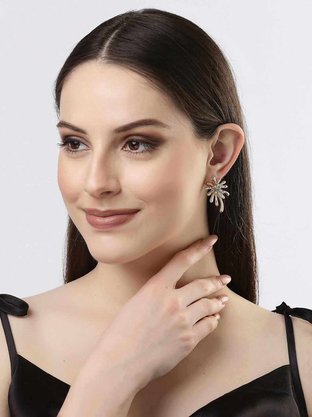 NVR Women Gold-Plated Drop Earrings - Distacart