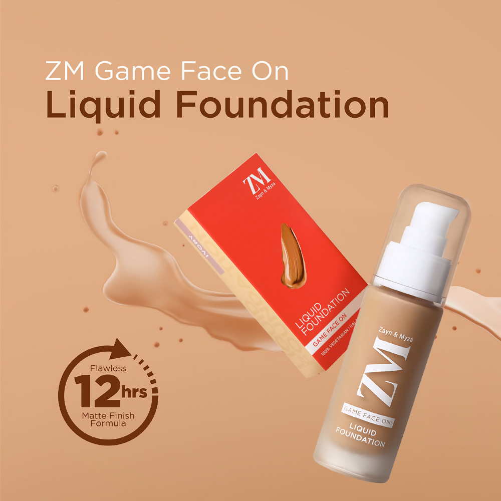 Zayn & Myza Game Face On Liquid Foundation With SPF 25 - Vanilla