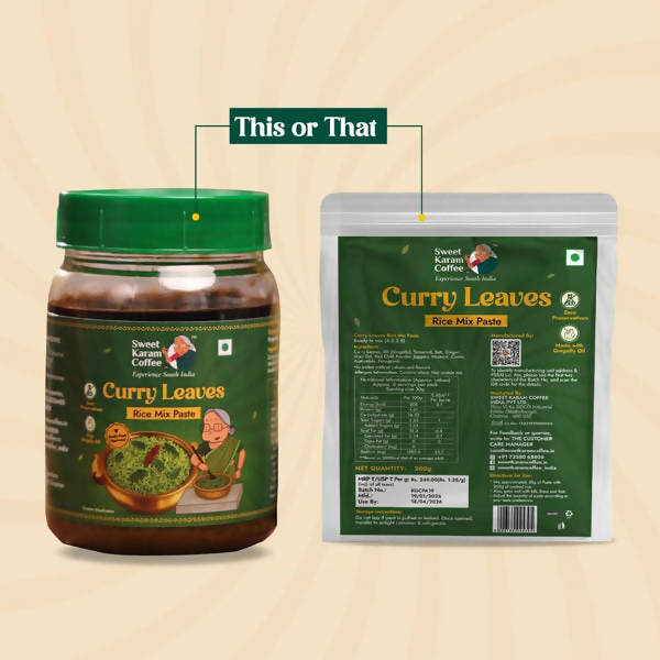 Sweet Karam Coffee Curry Leaves Rice Mix Paste (Ready in Minutes) - Distacart