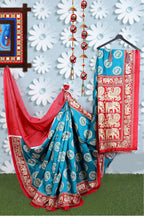 Vamika rama & wine Printed Art Silk Saree