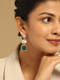 Nuyug Emerald Drop Anti Tarnish Sparkle Earrings - Distacart