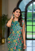 Partywear Designer Green Slime Georgette Fancy Saree - Anbazaar - Distacart