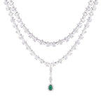 Nuyug Crystal Luster Cubic ZIrcon Necklace Set