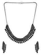 VOJ Women Black Color stainless steel Jewellery Set - Distacart