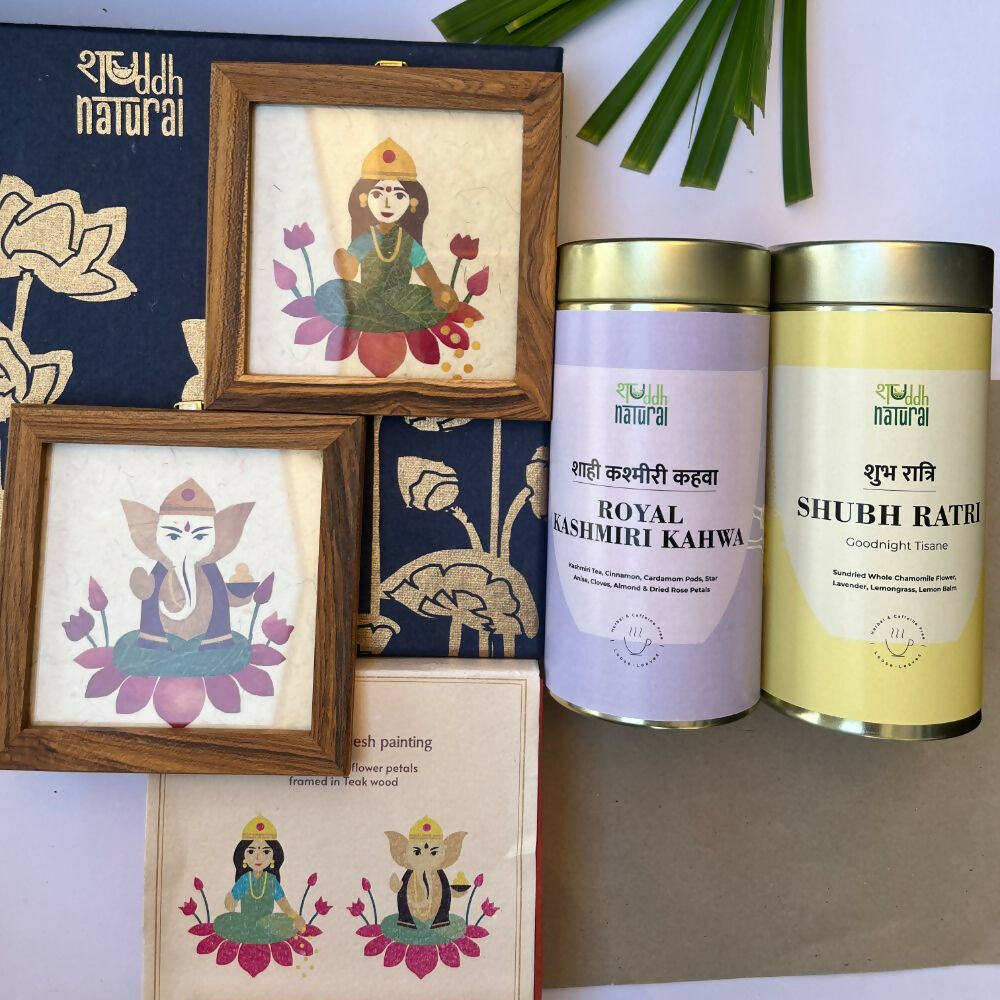 Shuddh Natural Festive Diwali Gift Hamper Ganesh Laxmi - Tea - Distacart