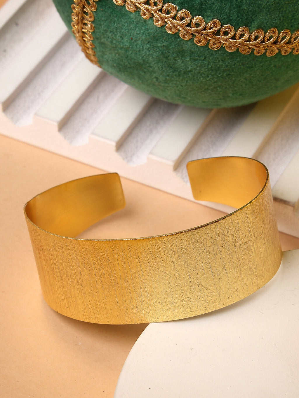 NVR Women Gold-Plated Western Cuff Bracelet - Distacart