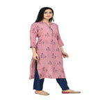 Lagi Women's Pink Printed Straight Kurta & Pant (MC41B)
