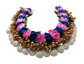 Blue & Baby Pink Hair Gajra