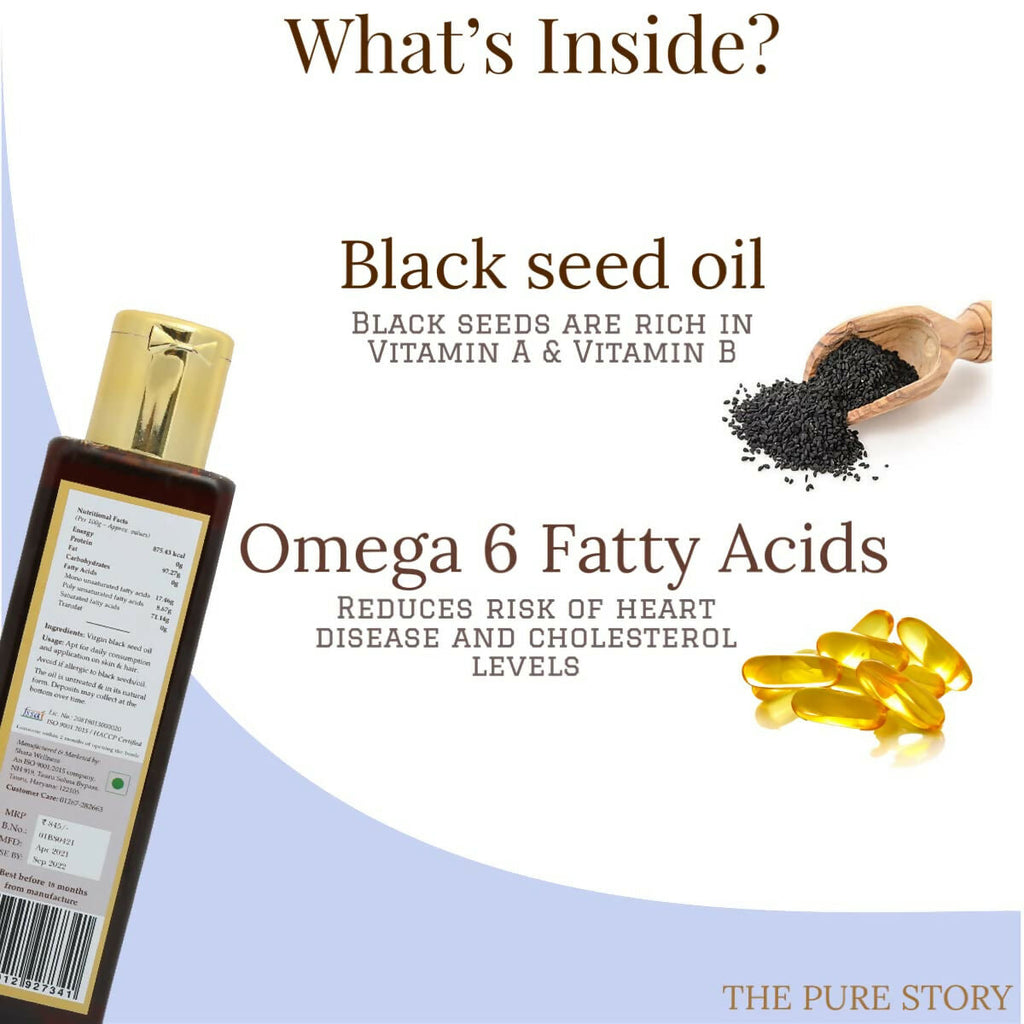 The Pure Story Black Seed Hair Oil - Pure And Natural - Distacart