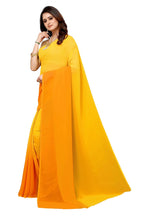 Vamika Yellow Half N Half Georgette Saree - Distacart