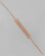 VOJ Gold Plated AD Studded Multi Layar Charm Bracelet - Distacart