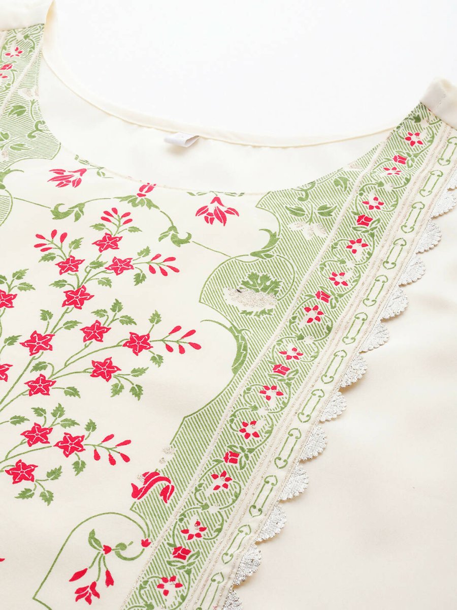 Ahalyaa Women's Traditional wear Kurta - Off-White