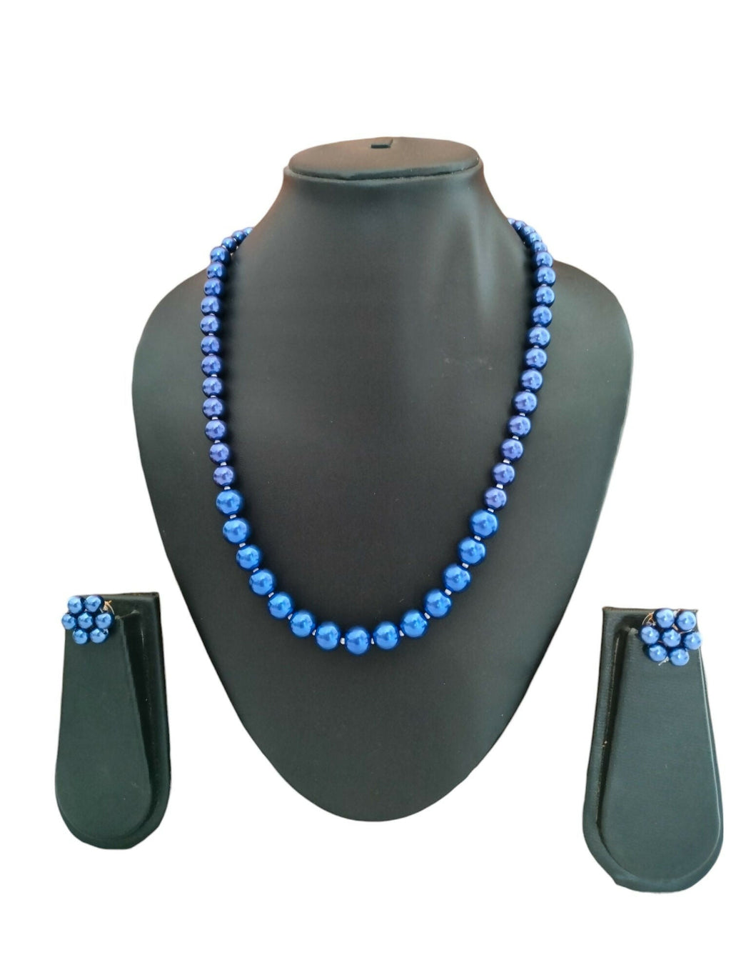 Inhanns Spectrum Everyday Pearl Sets - Single Strand - Royal Blue