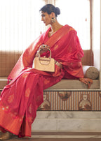 Dior Pink Tussar Banarasi Silk Designer Saree - Emponline