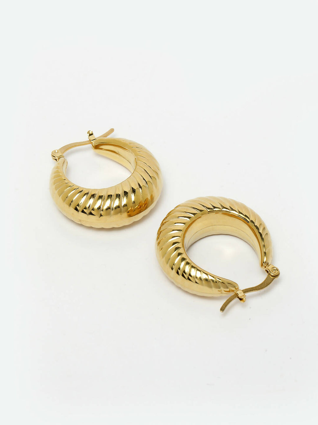 NVR Women Gold Circular Hoop Earrings - Distacart
