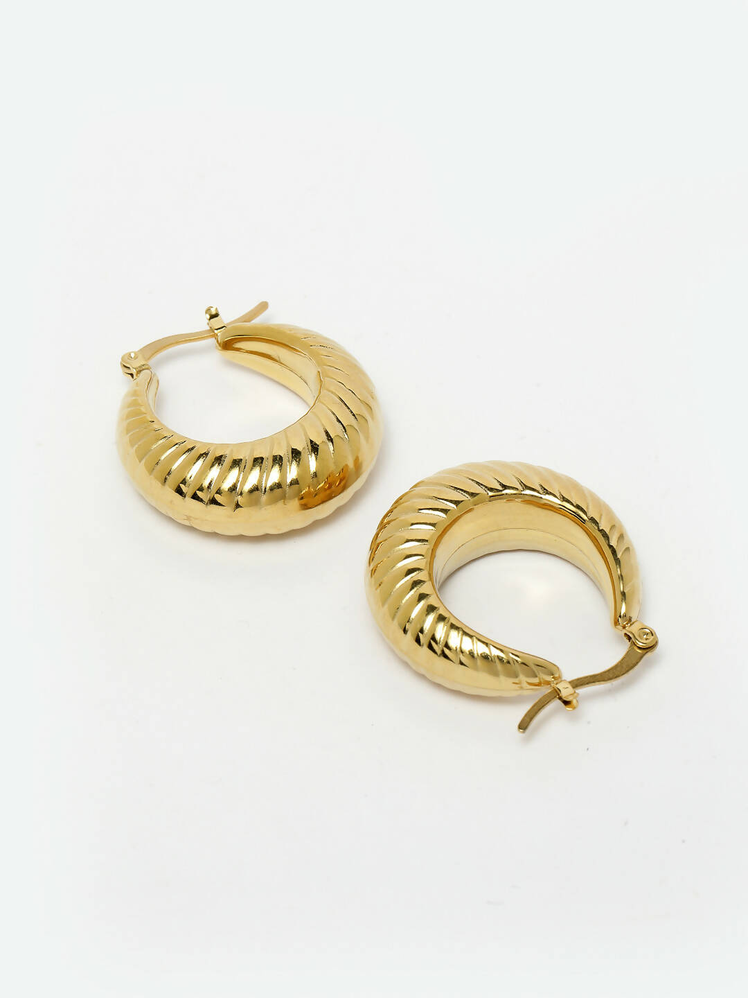 NVR Women Gold Circular Hoop Earrings - Distacart