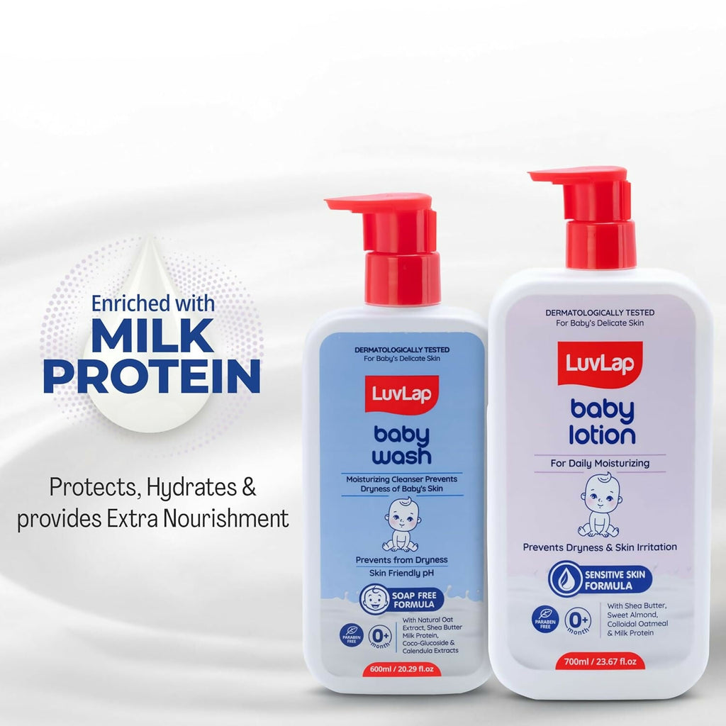 LuvLap Baby Wash + Baby Lotion Combo Set