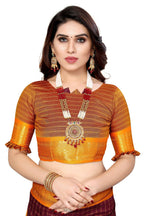 Vamika Weaving Maroon Cotton Silk Saree (BHAVINI MAROON) - Distacart