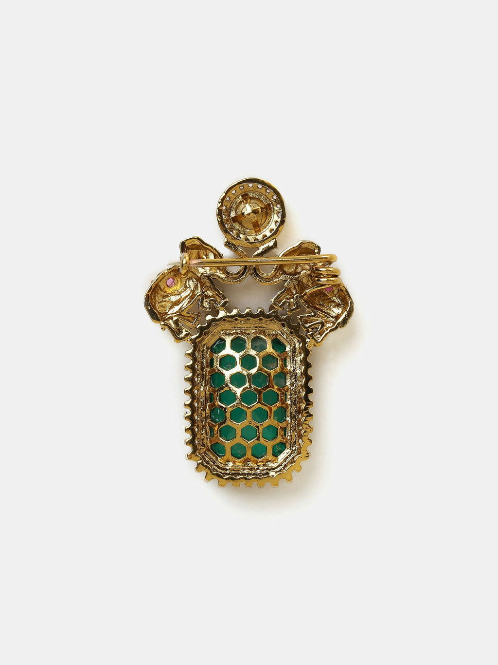 Ruby Raang Regal Green Brooch