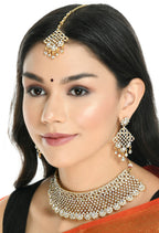 Mominos Fashion Johar Kamal Traditional Rajwadi Design Heavy Golden Colour Necklace Set - Distacart
