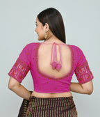 Joban Fashion Women's Pink Embroidered Stitched Blouse - Distacart