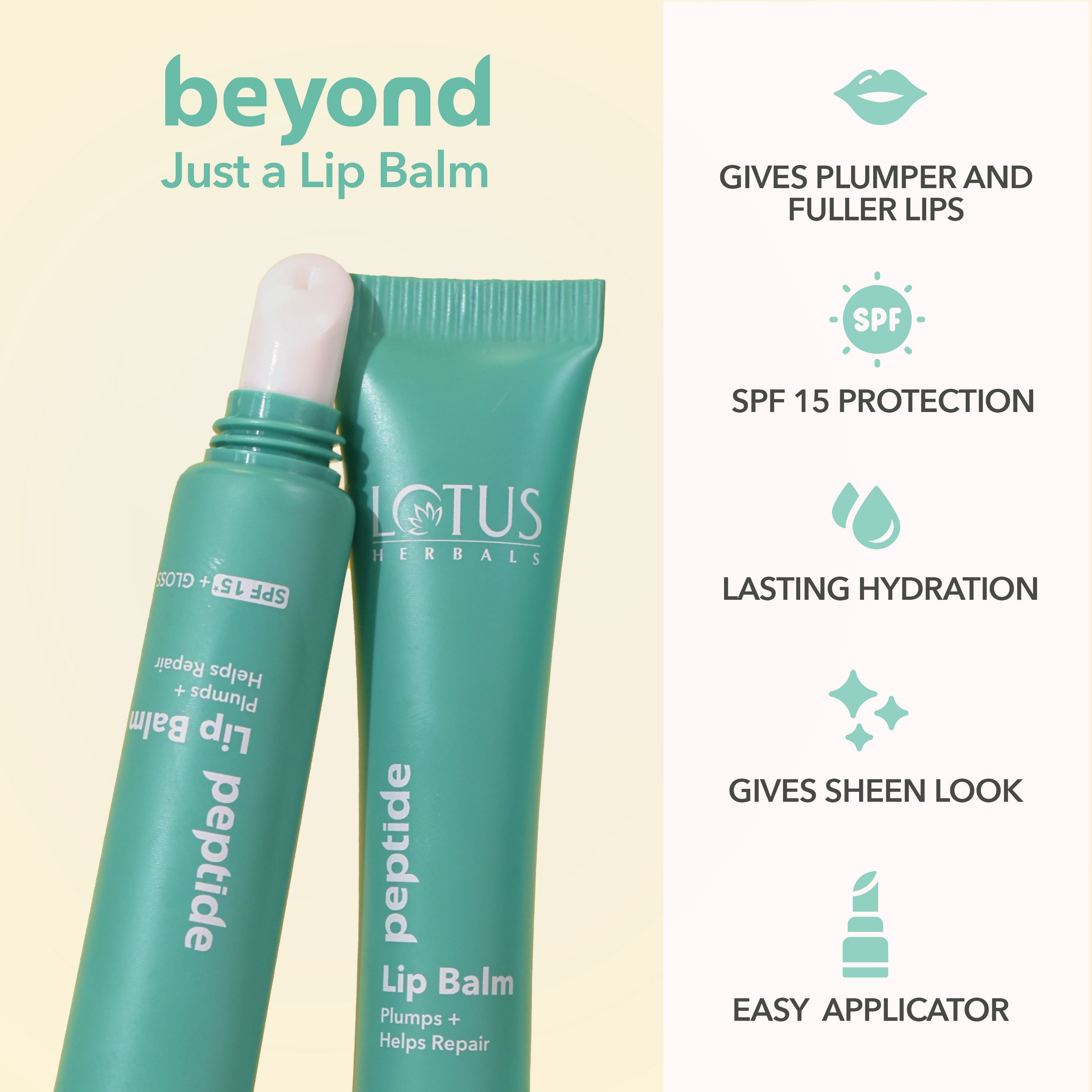 Lotus Herbals Lip Balm With SPF 15 - Peptide