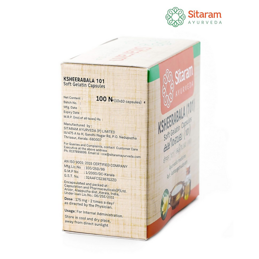 Sitaram Ksheerabala 101 Soft Gelatin Capsules