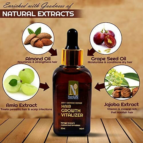 NutriGlow Advanced Organics Dry and Damage Repair Hair Growth Vitalizer