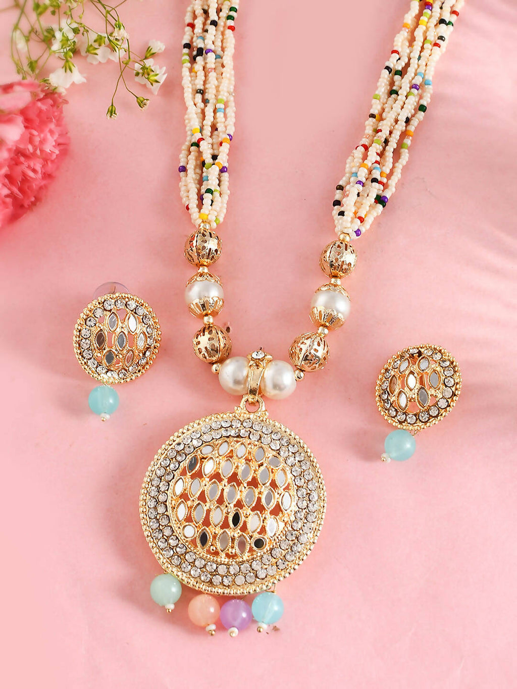 VOJ Women Multi Color stainless steel Jewellery Set - Distacart