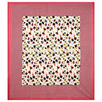 Vamika Printed Cotton Pink & Multicolor Bedsheet With Pillow Covers (LEOC_CHKM_P)