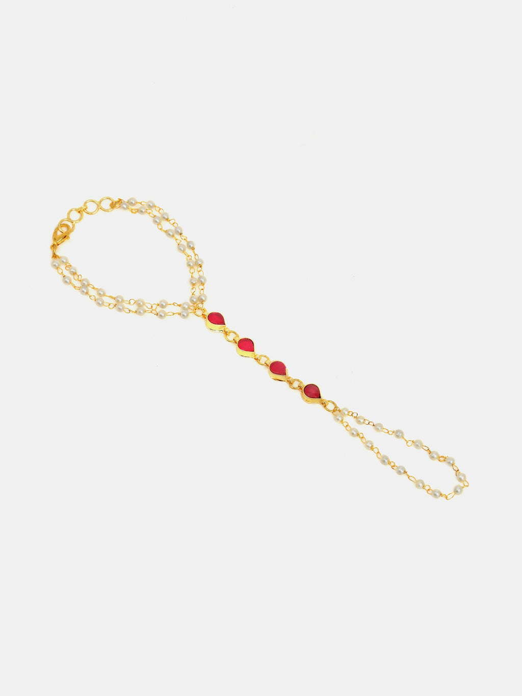Ruby Raang Gulnaar Pearl Ruby Haath Phool - Distacart